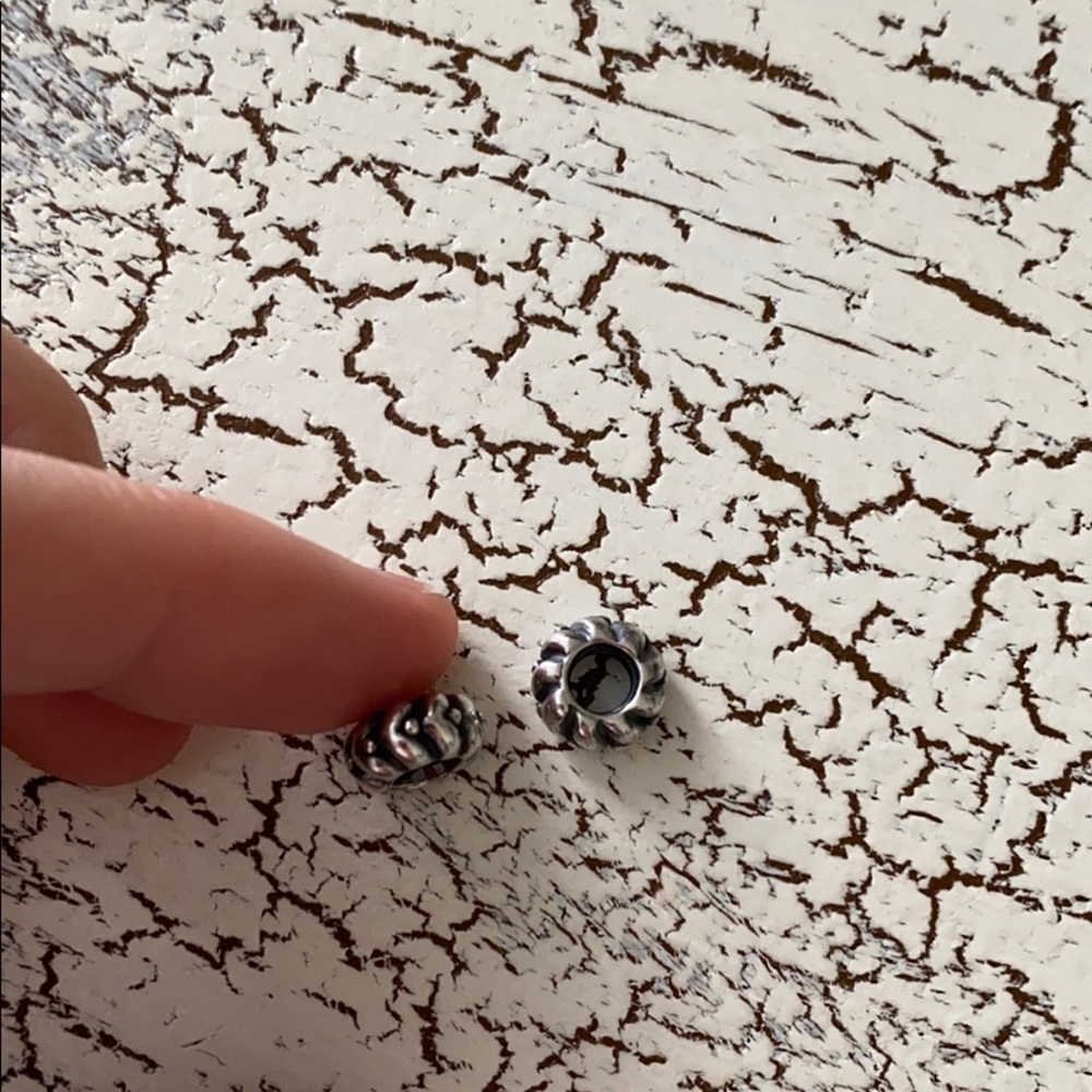 Set of 2 authentic pandora heart spacers